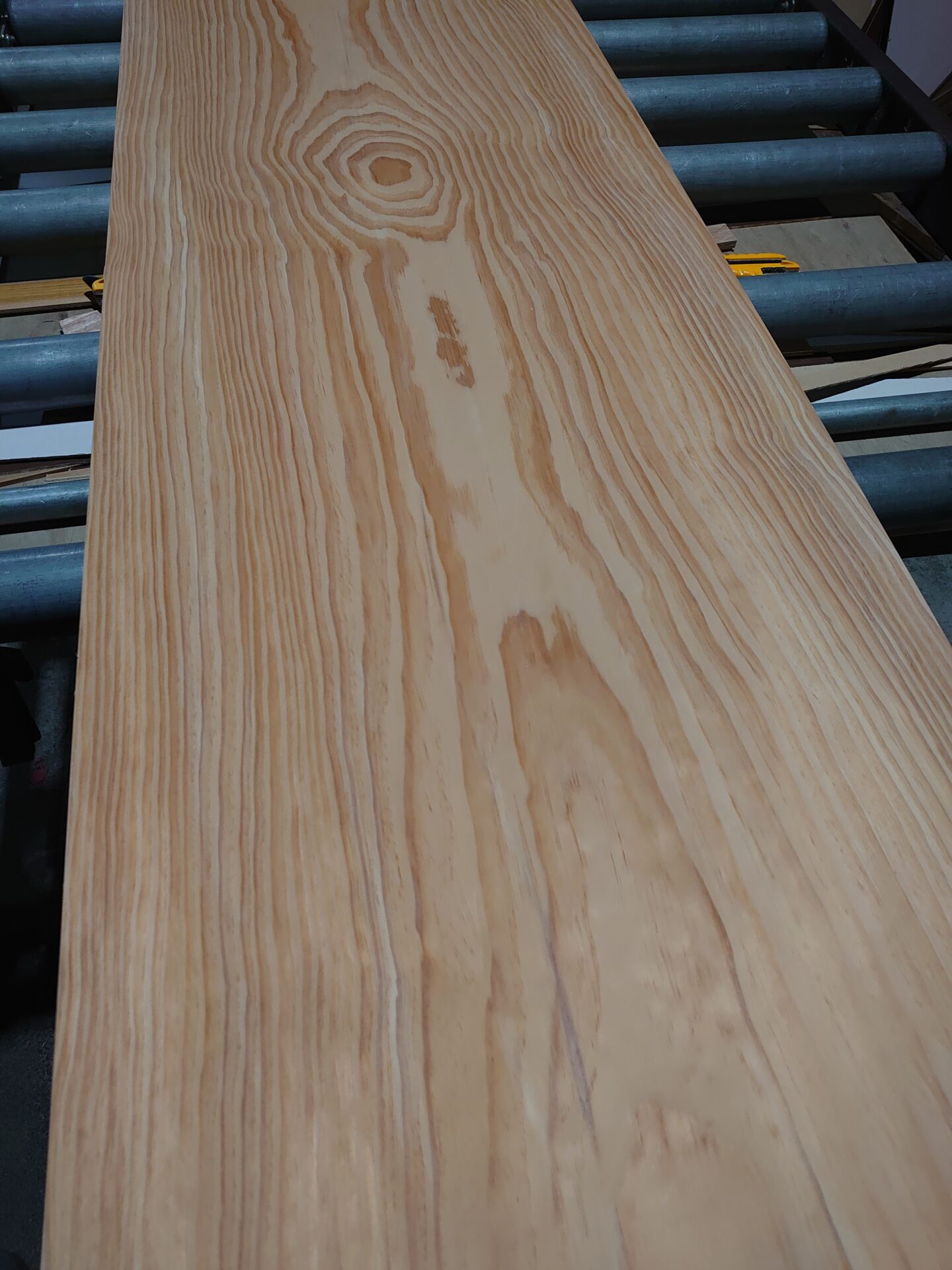 ヤニ松 スライサー 天板 3640×500×30 ｜恵那合板 ｜天然木化粧貼り、床の間